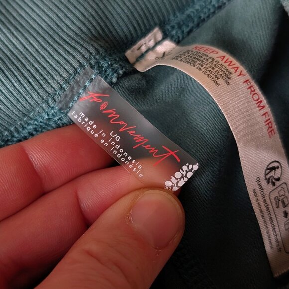 Free People Movement Teal Green High Rise Full Length Leggings large - Picture 5 of 8